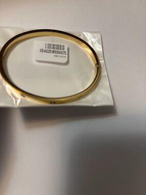 Swarovski Gold Tone Smooth Bangle Bracelet